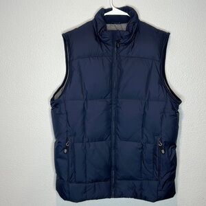 Eddie Bauer Premium Goose Down Vest Puffer Quilted Full Zip Pockets sz Tall M